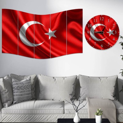 Türk Bayrağı Tablo - Saat
